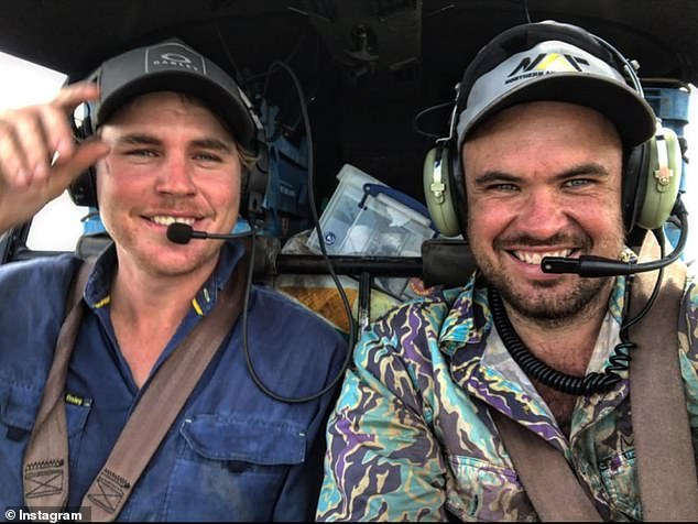 Pilot Seb Robinson (left) was seriously injured in the crash which killed his mate Willow (right)
