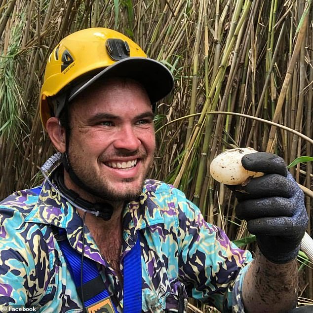 Wright's Netflix co-star Chris 'Willow' Wilson during a 2022 crocodile egg-harvesting mission