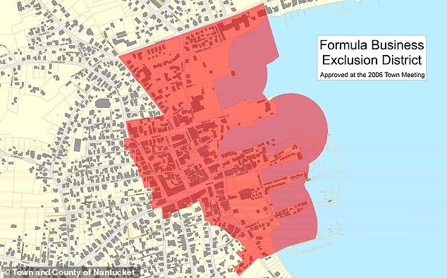 The ban - officially called the Formula Business Restriction - is a town bylaw designed to preserve Nantucket¿s historic downtown charm and shield local businesses from being drowned out by national and international retail chains