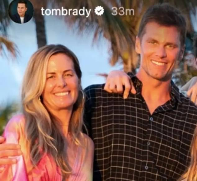 In an image shared to his Instagram Stories, the retired NFL quarterback was seen with his sister Julie, who has the same birthday as Tom. The two have the same facial structure and winning smile