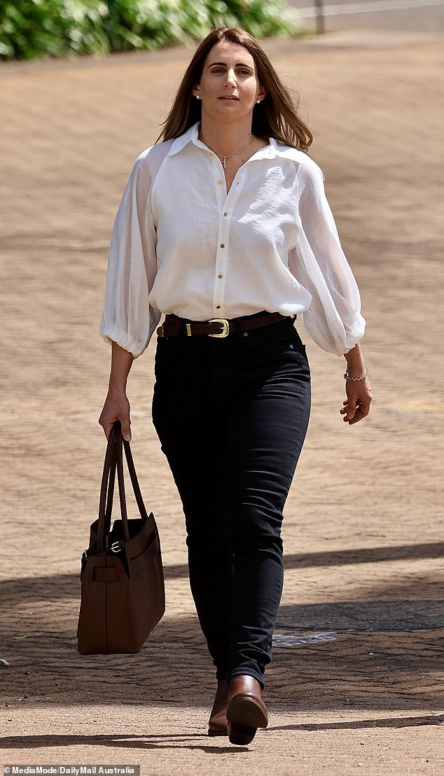 Chris 'Willow' Wilson's wife Dani Wilson arrives at the NT Supreme Court at Darwin
