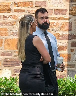 The couple appeared downcast as they attended the service for Maureen Anne Maguire