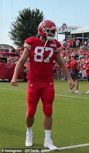 Travis Kelce - and his girlfriend Taylor Swift - were unable to attend the funeral