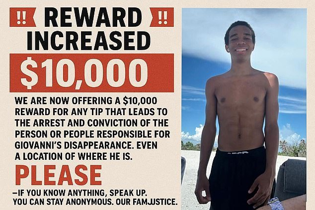 A reward was also put up for any information relating to the 'arrest and conviction' of anyone responsible