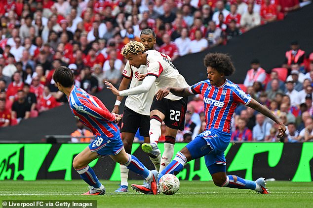 Ekitike managed to pick out the bottom corner with this expert finish on his competitive debut