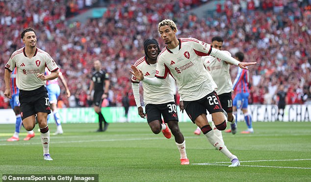Liverpool raced into an early lead at Wembley, Hugo Ekitike sweeping home after four minutes