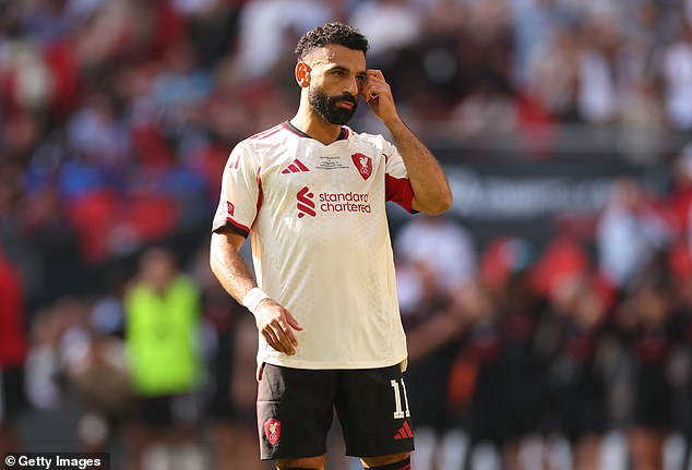 Mohamed Salah saw his effort saved while Alexis Mac Allister and Harvey Elliott also missed