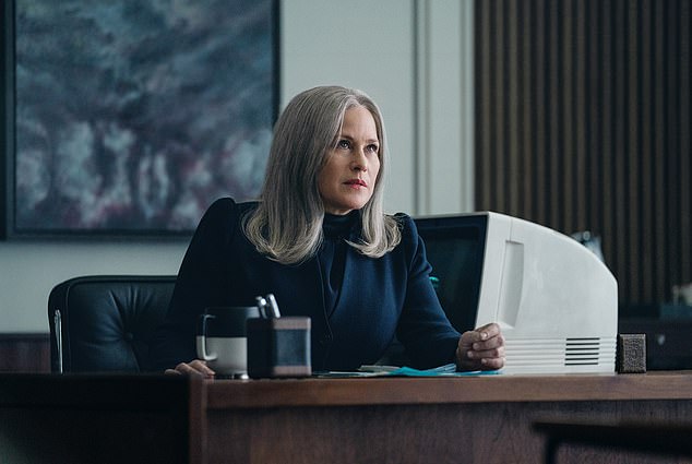 In AppleTV's Severance, the 56-year-old star has shoulder-length grey hair