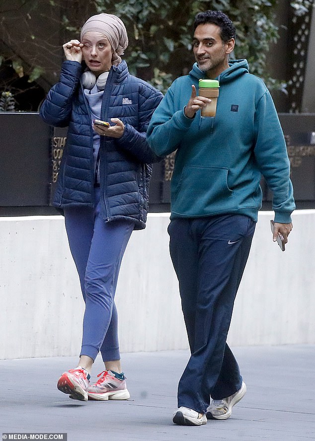 Normally wearing neat suits, Waleed was instead dressed down in a loose, dark green hoodie
