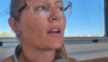 Britt Cromie (pictured) revealed that she was told that she had to remove her pictures of Uluru