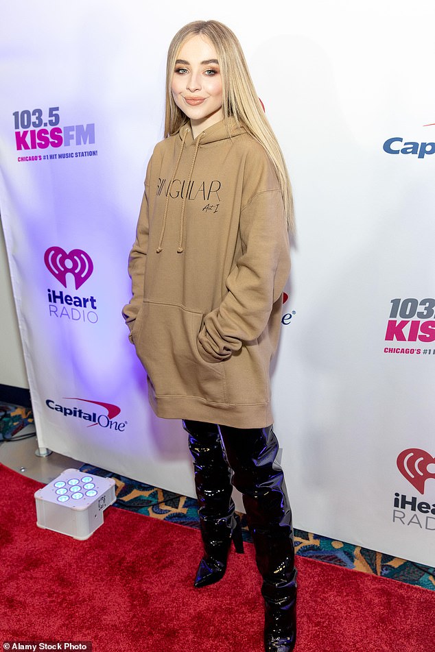 Sabrina Carpenter has been catching heat for her steamy, over-the-top promotional stunts for her upcoming album Man¿s Best Friend, but now throwback photos showing a totally different side are going viral; (seen in 2018)