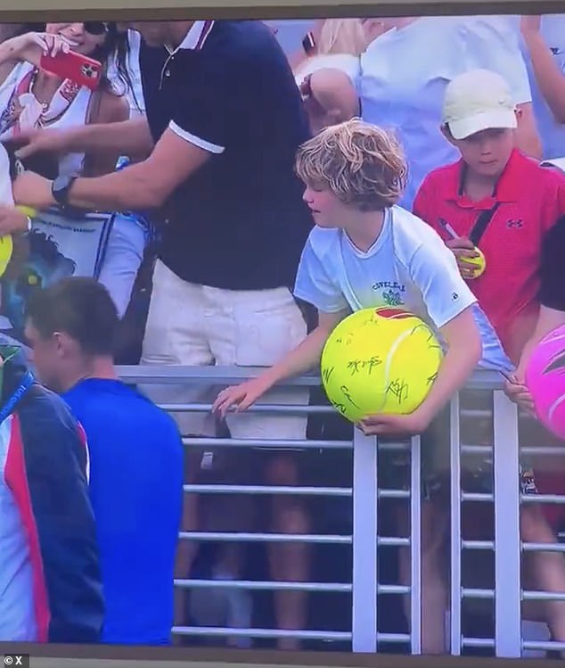 The selfish man then stashed the cap in his bag before the player realised what was happening
