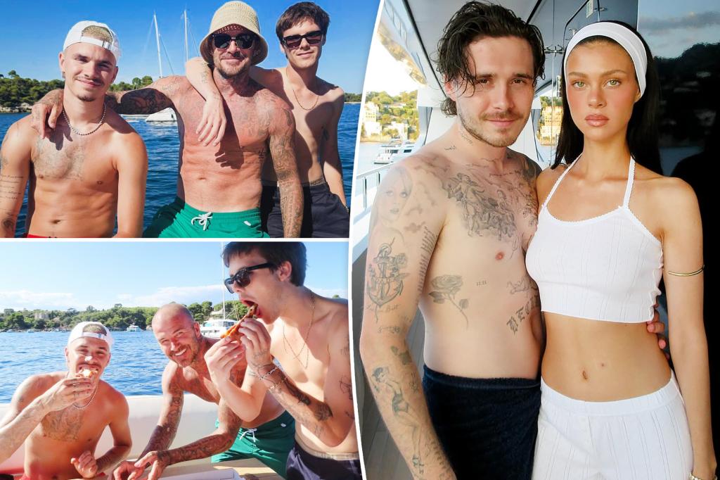 Cruz Beckham shows united front with dad David, brother Romeo as rift with Brooklyn deepens