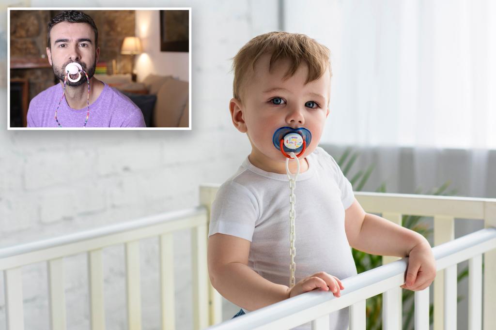 Stressed adults use pacifiers for comfort, sleep