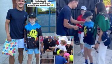 US Open hat snatcher identified as Polish CEO — as tennis star Kamil Majchrzak meets with boy