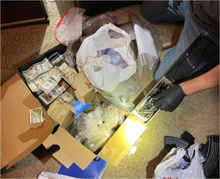 Investigators seized 32 pounds of fentanyl, 11 pounds of heroin, an automated money counter and thousands of dollars in cash during a drug raid in Oregon that recovered items similar to those found during 2023 raids in Northeast Florida.