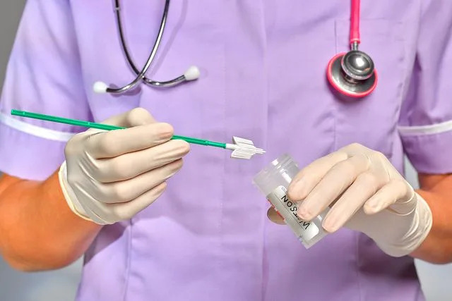 Getty A stock photo of a nurse testing for cervical cancer