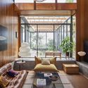 Glass Ridge House / OWIU Design - Interior Photography, Living Room, Wood, Table, Sofa, Chair