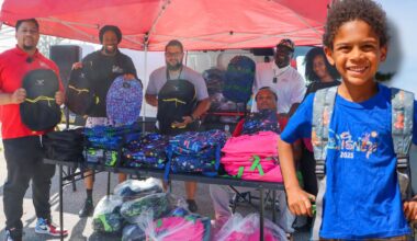 Northeast Philly kids receive backpacks from Catholic Community Services