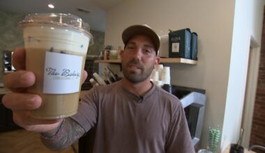 The Bakery serves coffee, donuts and pizza