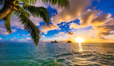 Beautiful Lanikai, Kailua Sunrise in Hawaii.