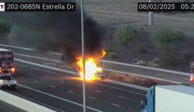 Loop 202 reopens hours after fiery multi-car crash near Laveen