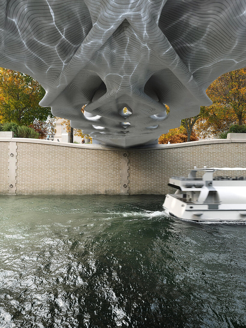 low-carbon 3D printed diamanti bridge showcases modular concrete system in venice