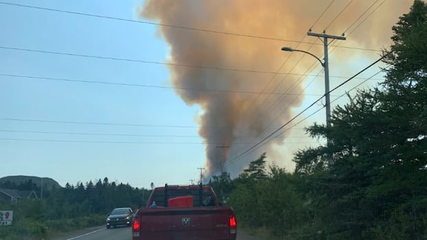 Wildfire burning in Holyrood forces evacuation of some residents, including neighbouring C.B.S.