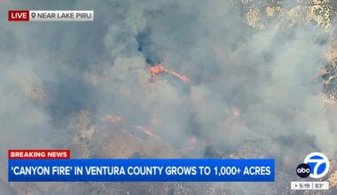 Rapidly spreading brush fire forces evacuations north of Los Angeles