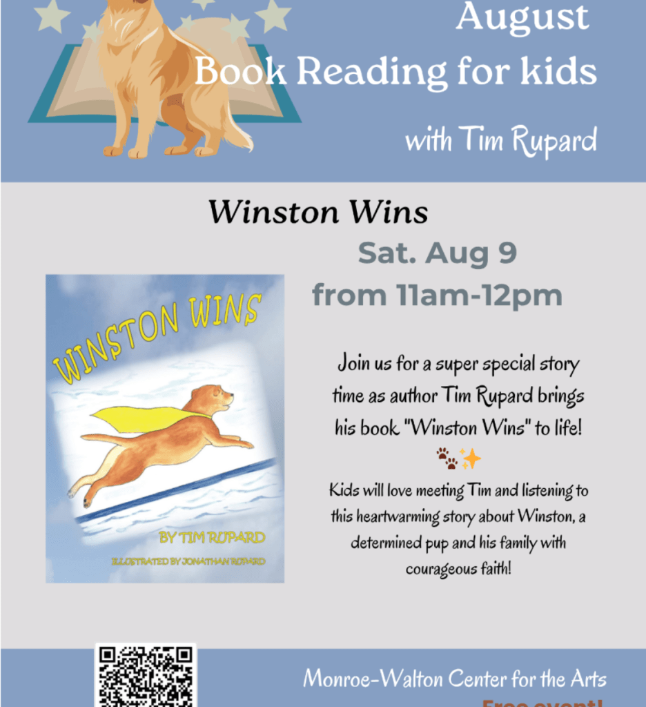 Book Reading for kids Saturday at WMCA features author Tim Rupard with ‘Winston Wins’ – Your Local News