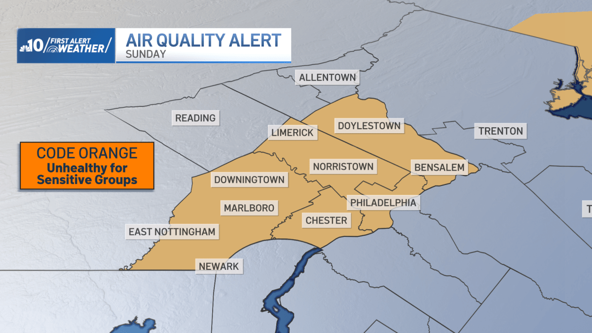 Code Orange Air Quality Alert in effect for Philadelphia area – NBC10 Philadelphia