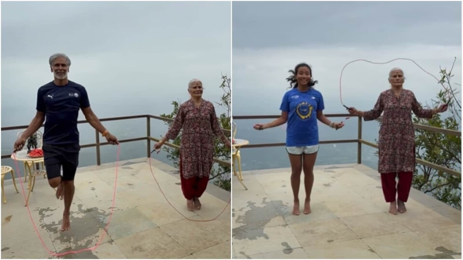 Milind Soman reveals his mother's impressive daily fitness routine at 86 in video: Know health benefits of skipping rope | Health