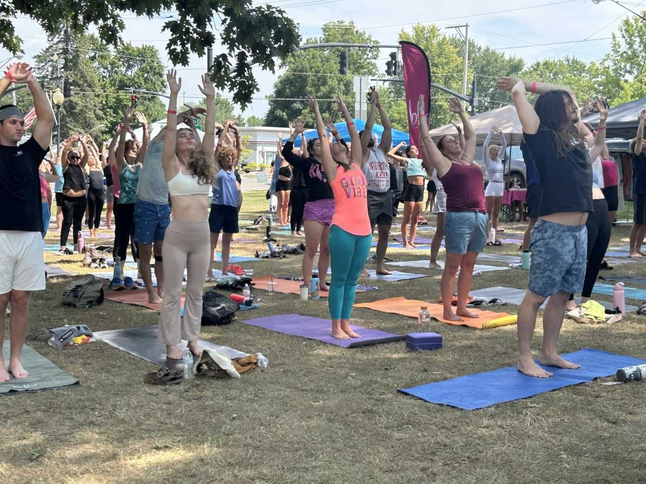 Free Yoga Festival and Vendor Market on the Canfield Green