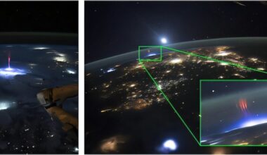 Astronaut catches gigantic jet on camera