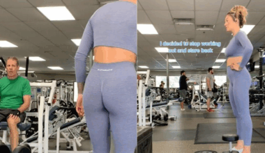 Creepy guy wouldn't stop staring at her working out. She knew exactly what to do.