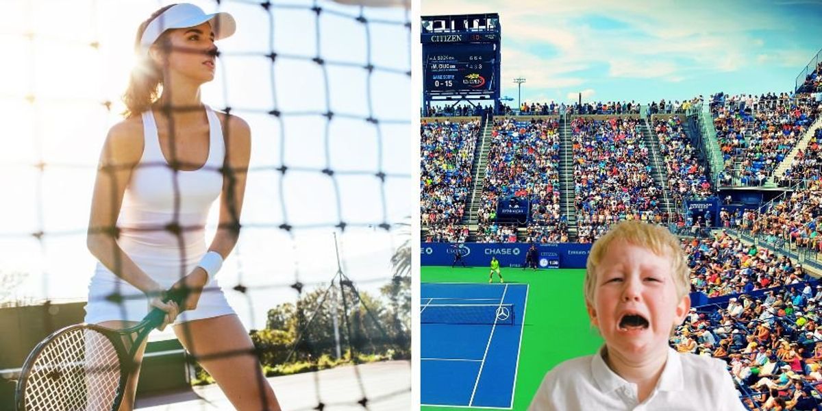 Fans cheer after tennis player asks for crying child to be removed from the stands