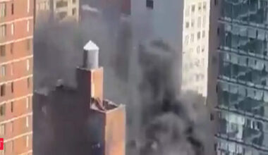 nyc explosion: Video captures massive explosion in New York: Black smoke engulfs Manhattan skyline