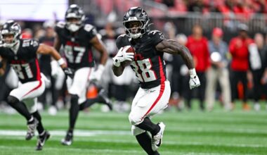 Falcons rookie RB Carter shines week after scary collision