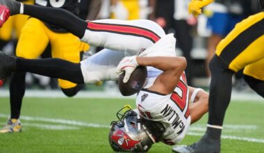 Bucs WR Jalen McMillan (neck) to miss time after awkward fall