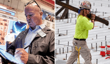 trader, construction worke