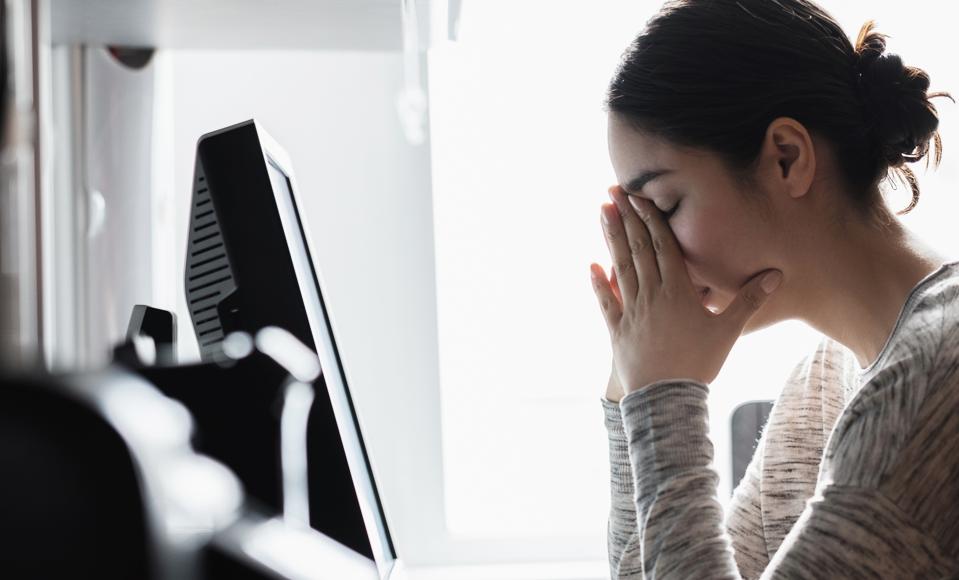 Woman using computer