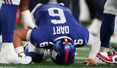 Giants rookie QB Jaxson Dart cleared after injury scare