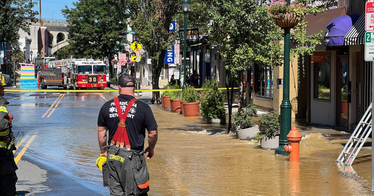 Water main break floods Main Street in Manayunk; fire, maintenance crews responding