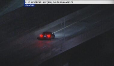 Los Angeles police pursue stolen vehicle in South LA