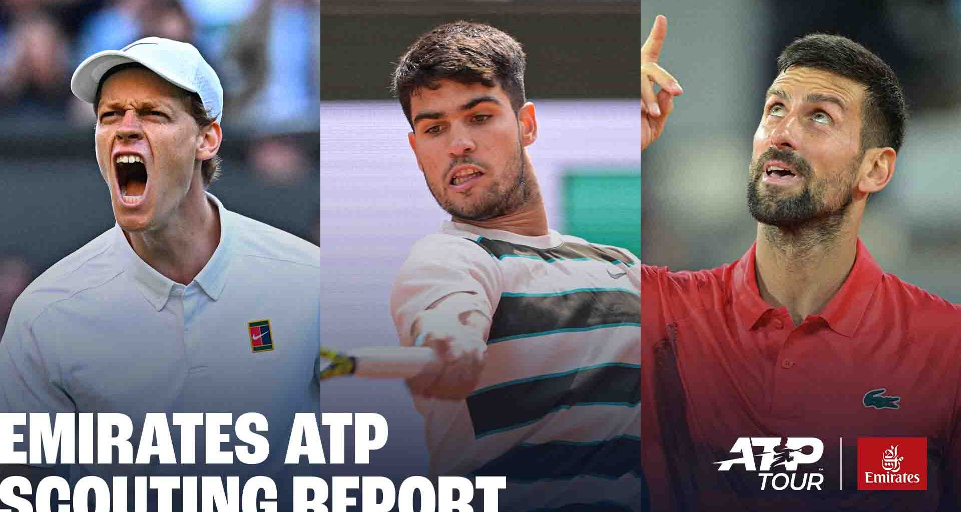 Jannik Sinner, Carlos Alcaraz, and Novak Djokovic will compete at the US Open.