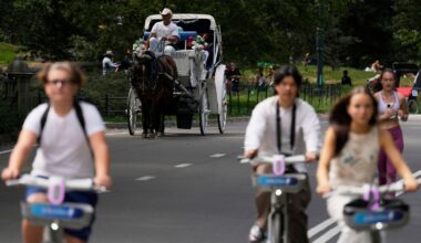 As bikes and strollers fill Central Park in Manhattan NYC, its managers want to push horse carriages out