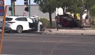 Woman fighting for life after rollover collision in Phoenix