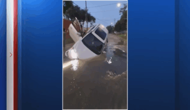 Five-foot sink hole caused by infrastructure issue near Wayside fixed early Sunday morning