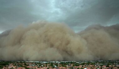 Towering wall of dust rolls through metro Phoenix, leaving tens of thousands without power