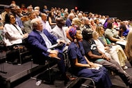 People attend a federal compliance community engagement session at the Latino Cultural...